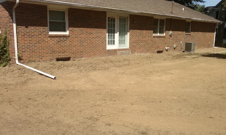 A view of the completed basement wall and waterproofing job in Elida, Ohio.