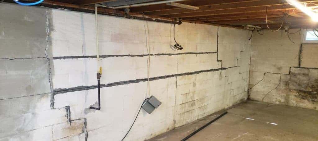 Stable Brace Bowing Basement Wall Repair - Forever Foundation Repair