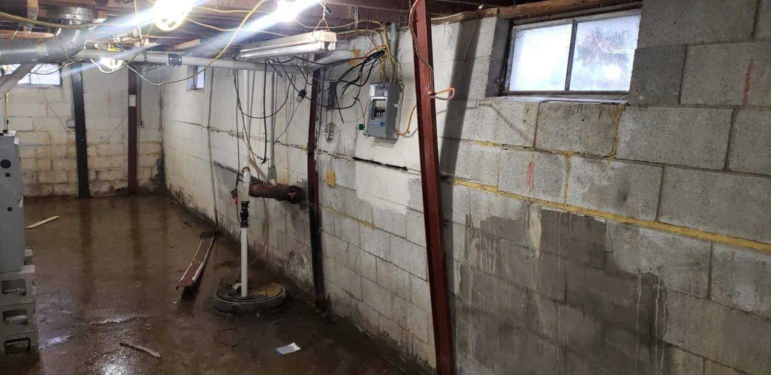 Stable Brace Bowing Basement Wall Repair | Forever Foundation Repair How To Pull In A Bowed Wall